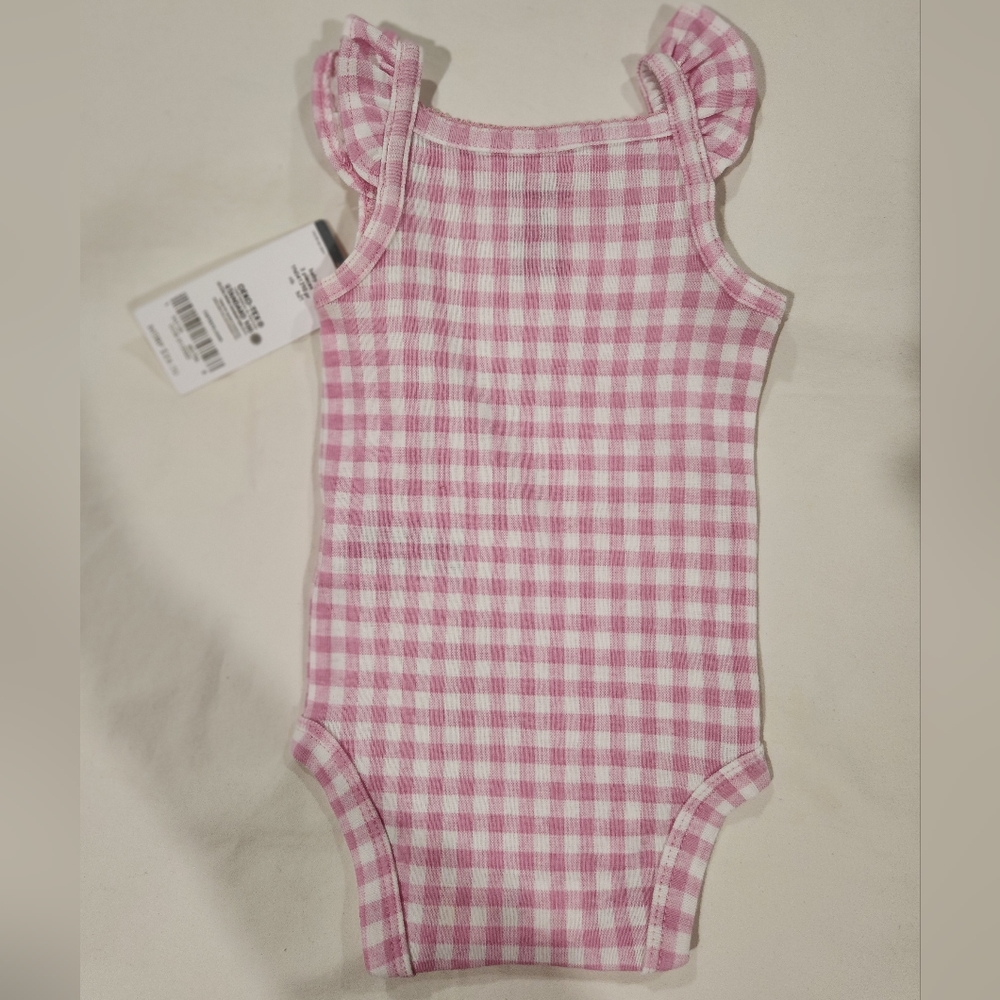 Carter's Girl's Angel-Sleeve 3-Piece Bodysuit Set Pink Floral Size NB NWT - Picture 7 of 10